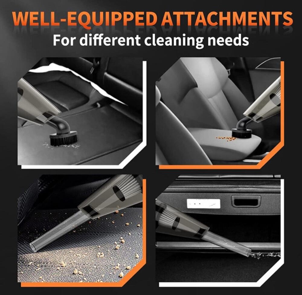 Car Vacuum Cleaner Handheld Mini Portable Powerful Suction Auto Interior Accesso